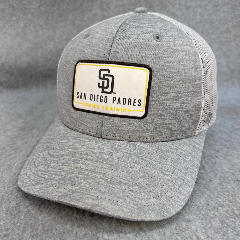 San Diego Padres Spring Training Men Gray 47 Brand Trucker Snapback Hat OSFA